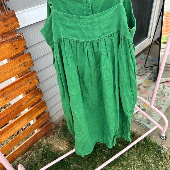 Hansel of Basel Green Button-Down Sundress - Picture 4 of 4